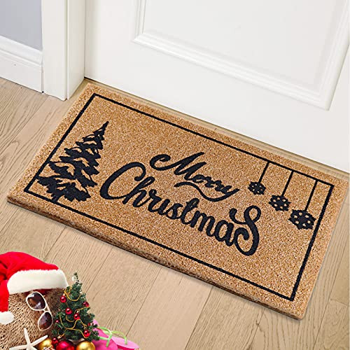 OurWarm Christmas Door Mat Outdoor Welcome Mat for Front Door, Merry Christmas Doormat with Non-Slip PVC Backing, 30'' x 17'' Coir Winter Doormat for Indoor Outdoor Christmas Holiday Entryway Decor | Amazon (US)