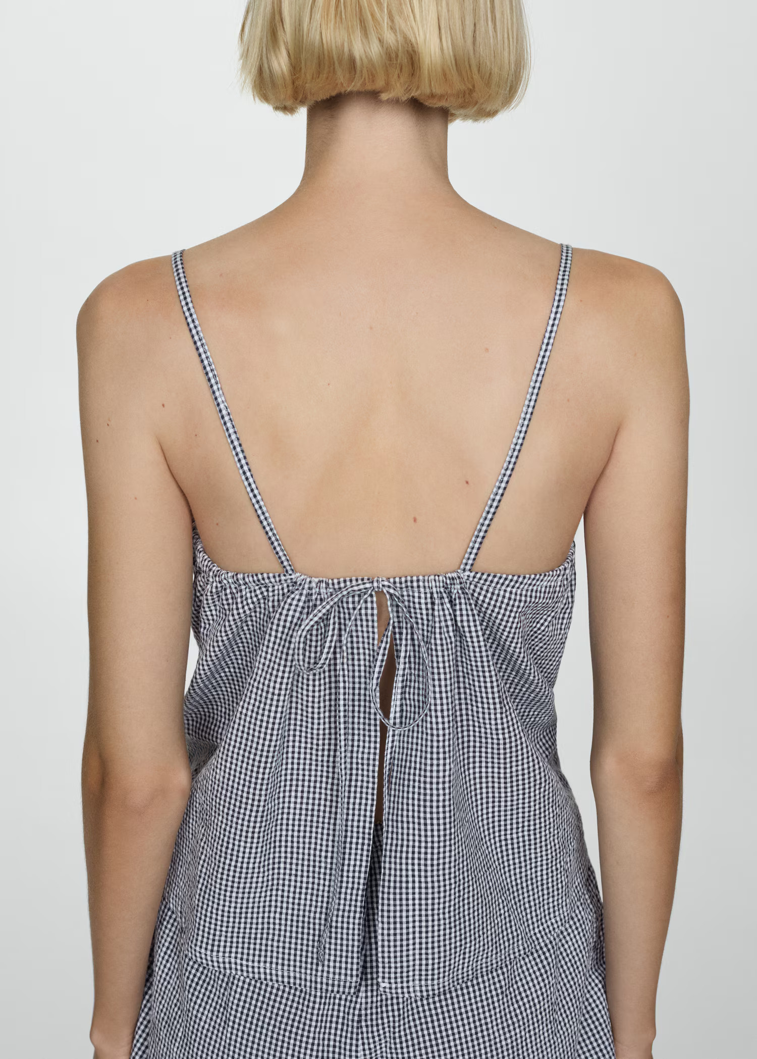 2-teiliger Pyjama mit Vichy-Karomuster - Damen | MANGO Deutschland | MANGO (DE)