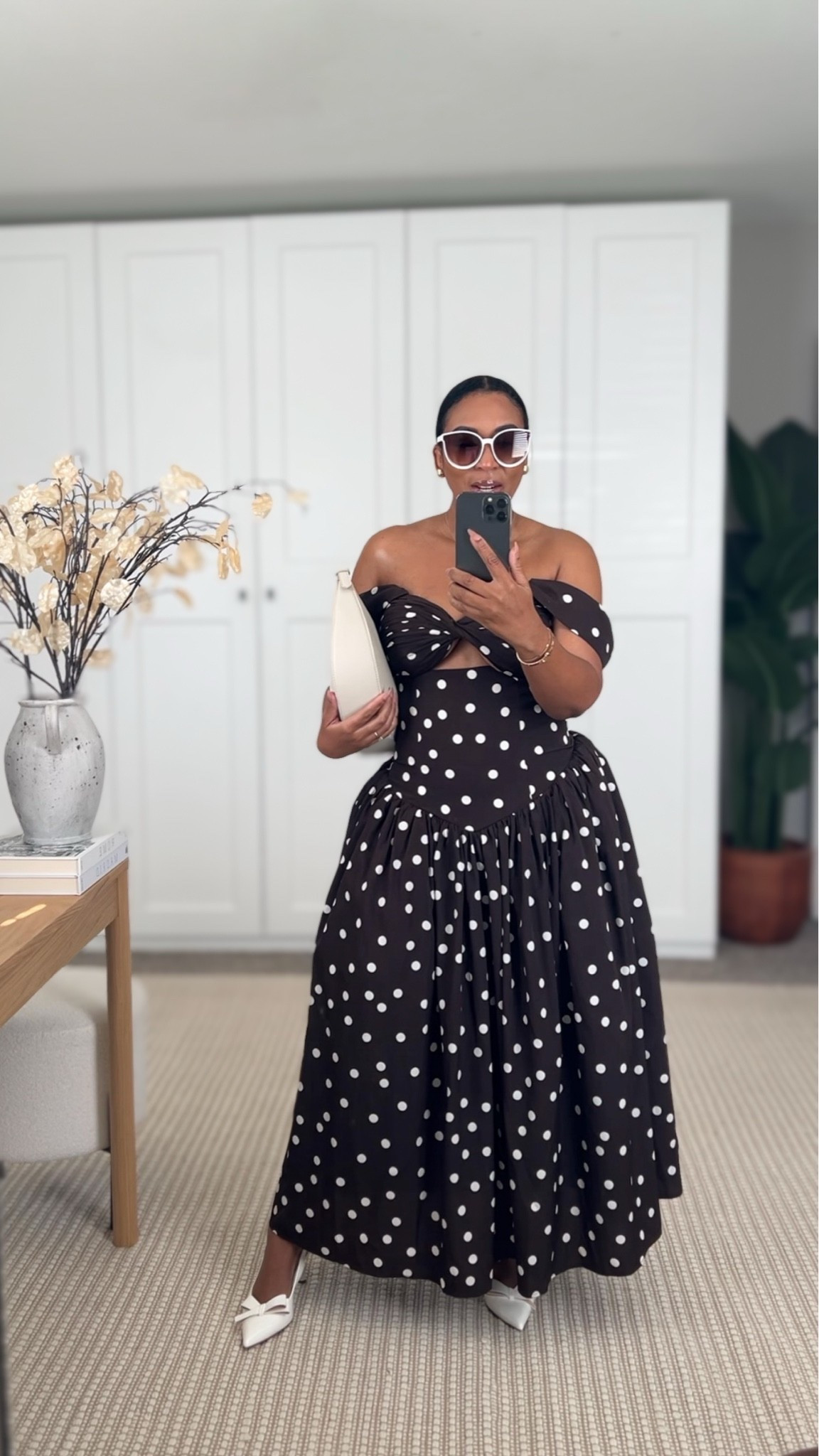 Brown & White Polka Dot Dress
Size: M

#LTKootd #LTKOver40