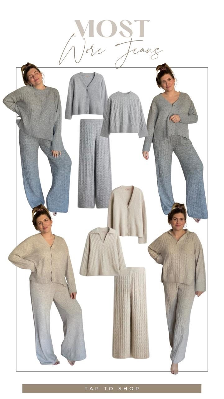 The H&M sets in loving and living in postpartum! The coziest matching sweater matching sets. Wearing M on top and L on bottom. 

#LTKSeasonal