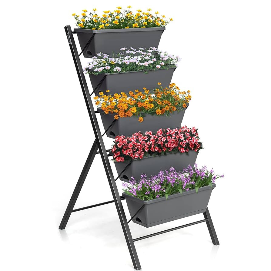 S AFSTAR 5-Tier Vertical Garden Planter, 5-Layer Raised Garden Bed with 5 Detachable Planter Boxe... | Amazon (US)