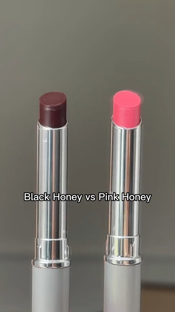 Black Honey vs Pink Honey 🍯 which is your favourite? ✨
Products:
Clinique almost lipstick - black honey 
Clinique almost lipstick - pink honey 