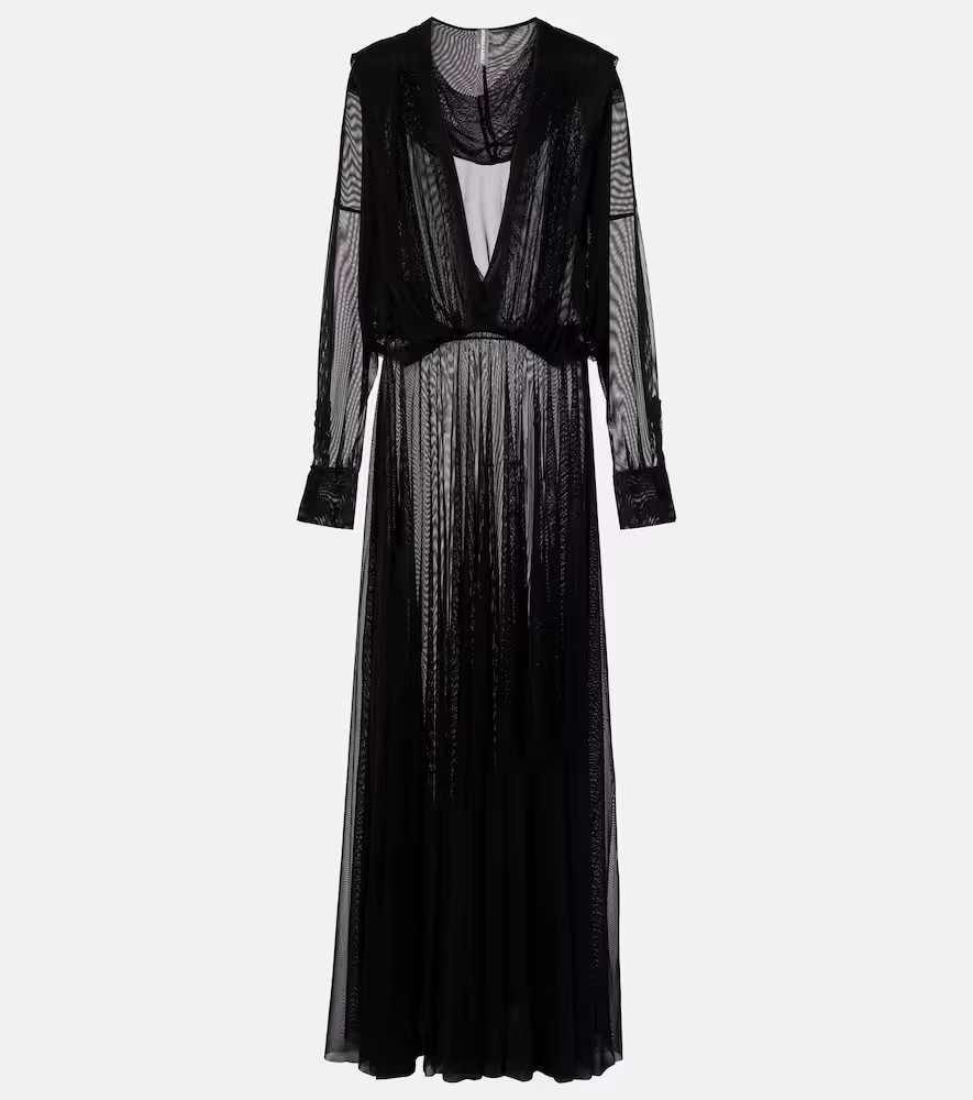 Norma Kamali Hooded sheer maxi dress | Mytheresa (INTL)