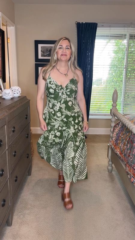 I love the print in this dress! It’s so tropical looking & the green makes it look so chic! It’s perfect for your beach vacation, brunch & dinner at a resort. Wearing S
.
.
Over 50, over 40, classic style, preppy style, style at any age, ageless style, striped shirt, summer outfit, summer wardrobe, summer capsule wardrobe, Chic style, summer & spring looks, backyard entertaining, poolside looks, resort wear, spring outfits 2024 trends women over 50, white pants, brunch outfit, summer outfits, summer outfit inspo





#LTKstyletip #LTKtravel #LTKVideo #LTKOver40 #LTKbeauty #LTKunder50 #LTKShoeCrush #LTKSeasonal #LTKunder100