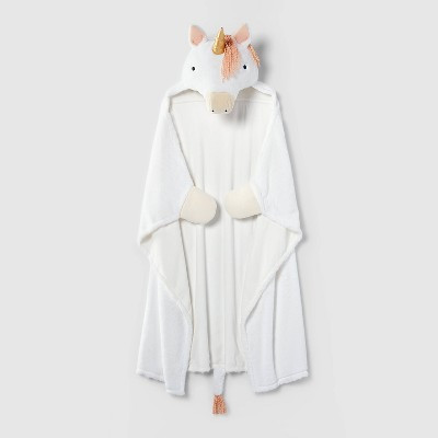Unicorn Kids' Hooded Blanket - Pillowfort™: Faux Fur, Machine Washable, OEKO-TEX Certified, Pink & White, 50"x40" | Target