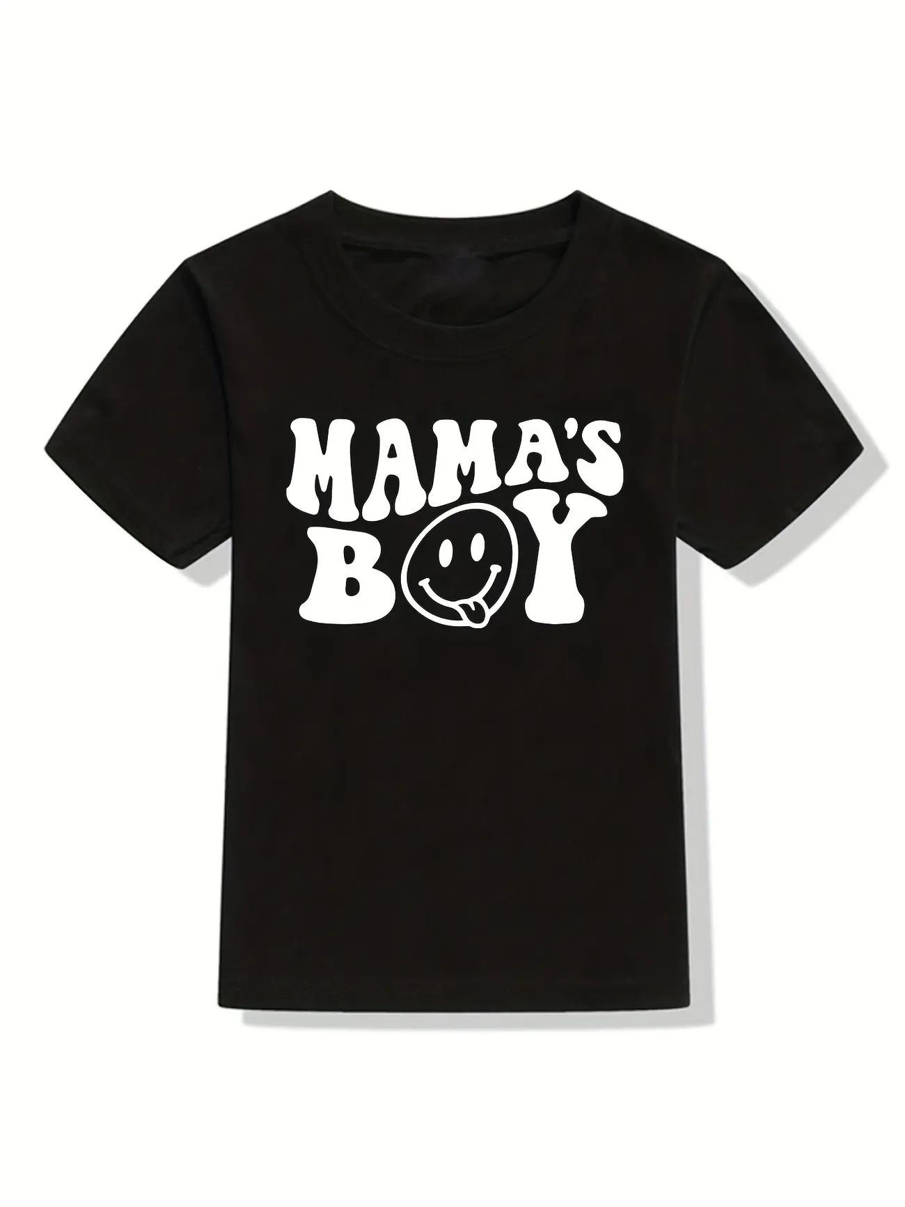 "Mama's Boy" Round Neck Cotton T-shirt Tees Tops Casual Soft Comfortable For Mother's Day Boys An... | Temu Affiliate Program