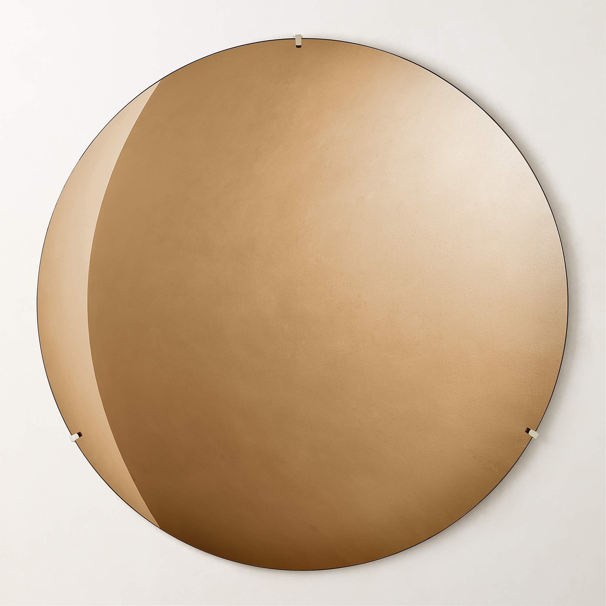 Vidro Convex Smoked Round Wall Mirror 48" + Reviews | CB2 | CB2