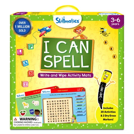 Skillmatics Educational Toy - I Can Spell, Preschool & Kindergarten Learning Activity for Kids, Toddlers, Skill Drill Flash Card, for Girls & Boys Ages 3+. One Size | Walmart (US)