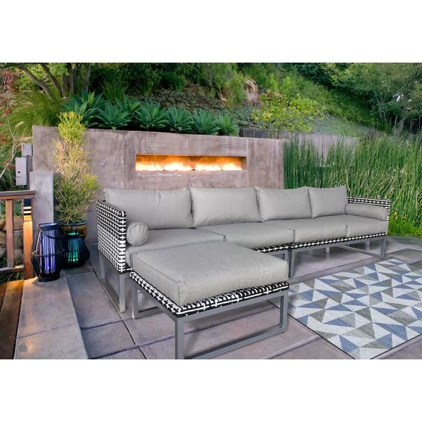 Honeycutt Patio Sofa with Cushions | Wayfair North America
