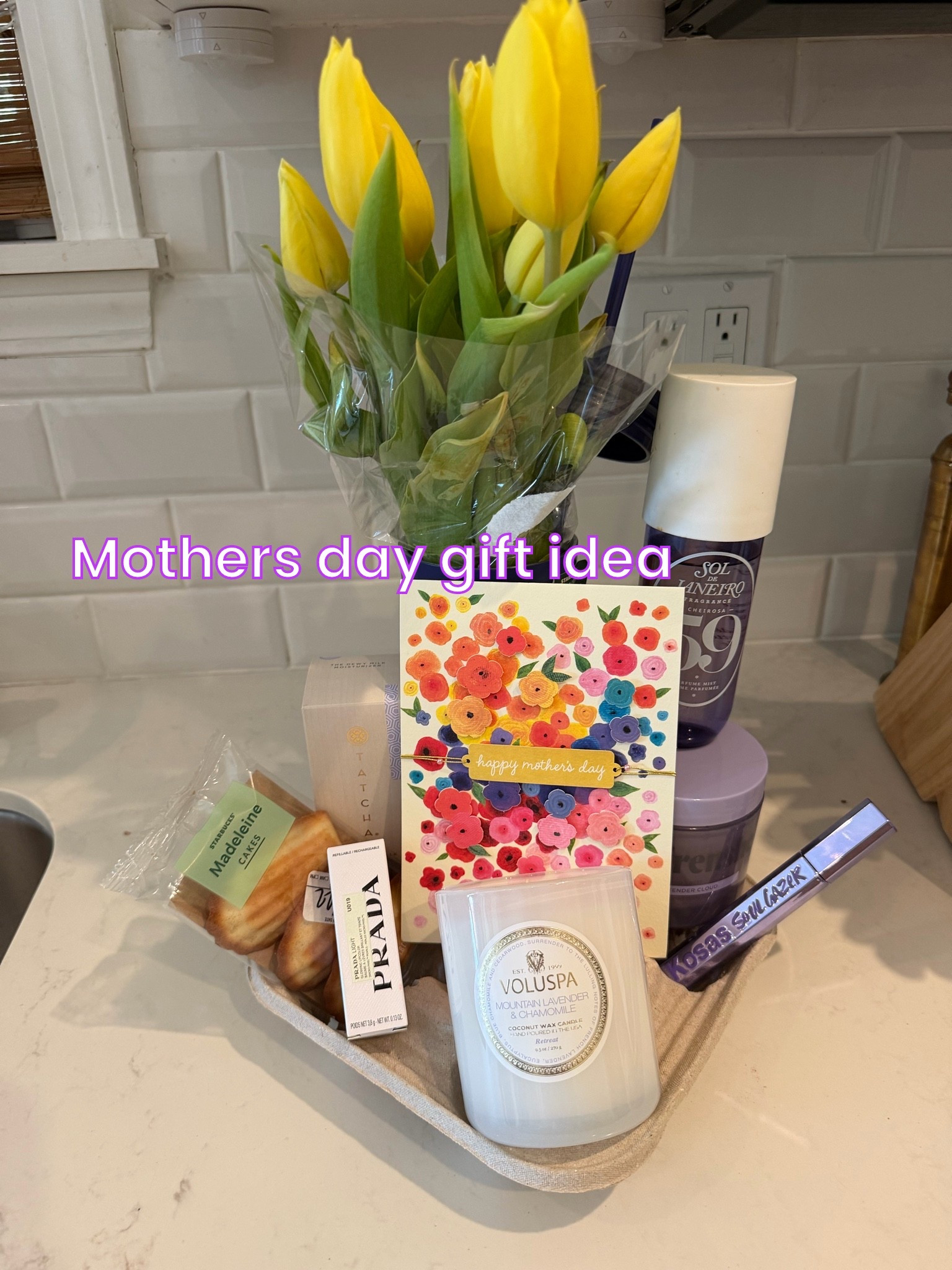 The easiest Mother’s Day present! 
Get a drink holder from Starbucks & fill it with her favorite beauty finds, flowers, and snacks !




Mother’s Day gift basket. Mother’s Day gift ideas. Purple themed gift ideas.

#LTKMothersDay #LTKselfcare #LTKBeauty