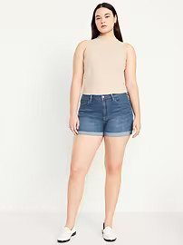 High-Waisted Wow Jean Shorts -- 3-inch inseam | Old Navy (US)