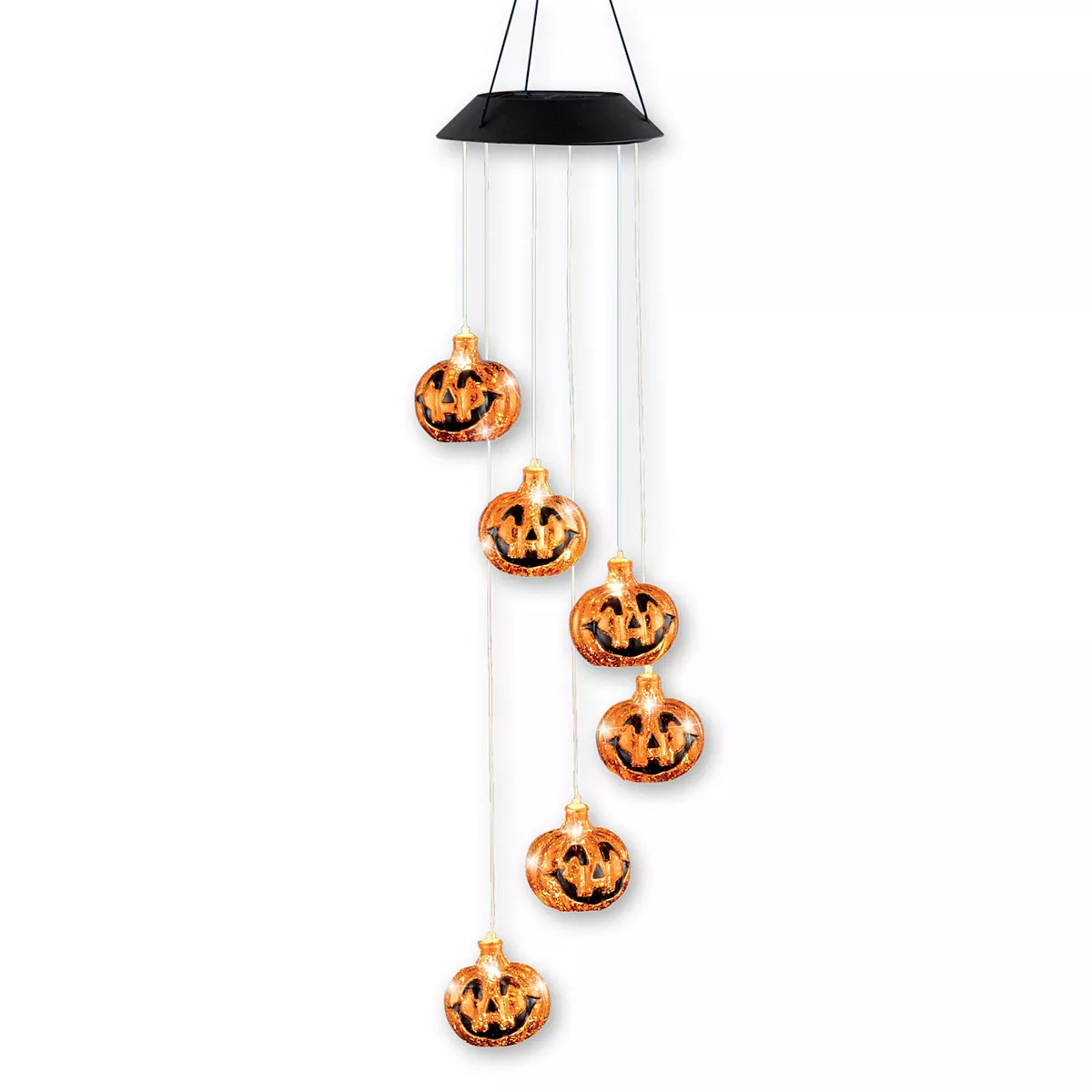 Collections Etc Solar Pumpkin Outdoor Garden Mobile Halloween Accent | Kohl's
