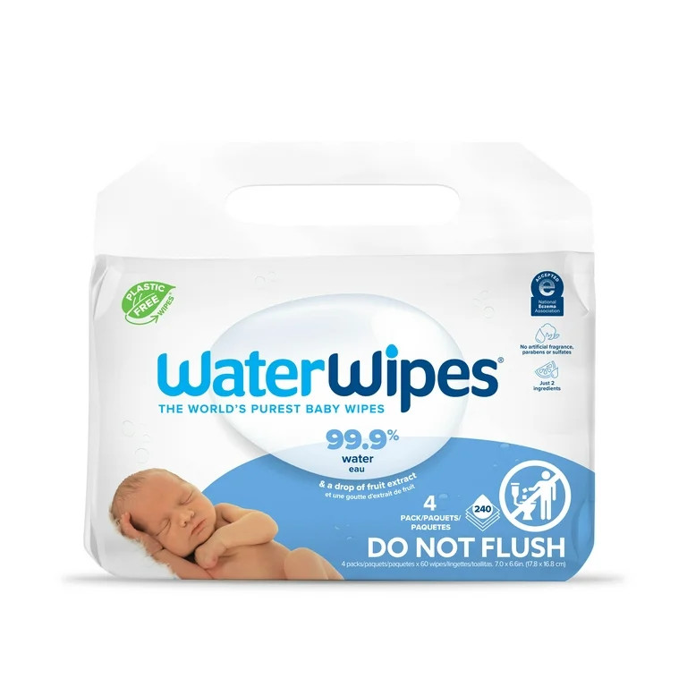 WaterWipes Original 99.9% Water Based Baby Wipes, Plastic-Free, Fragrance-Free, Unscented & Hypoa... | Walmart (US)