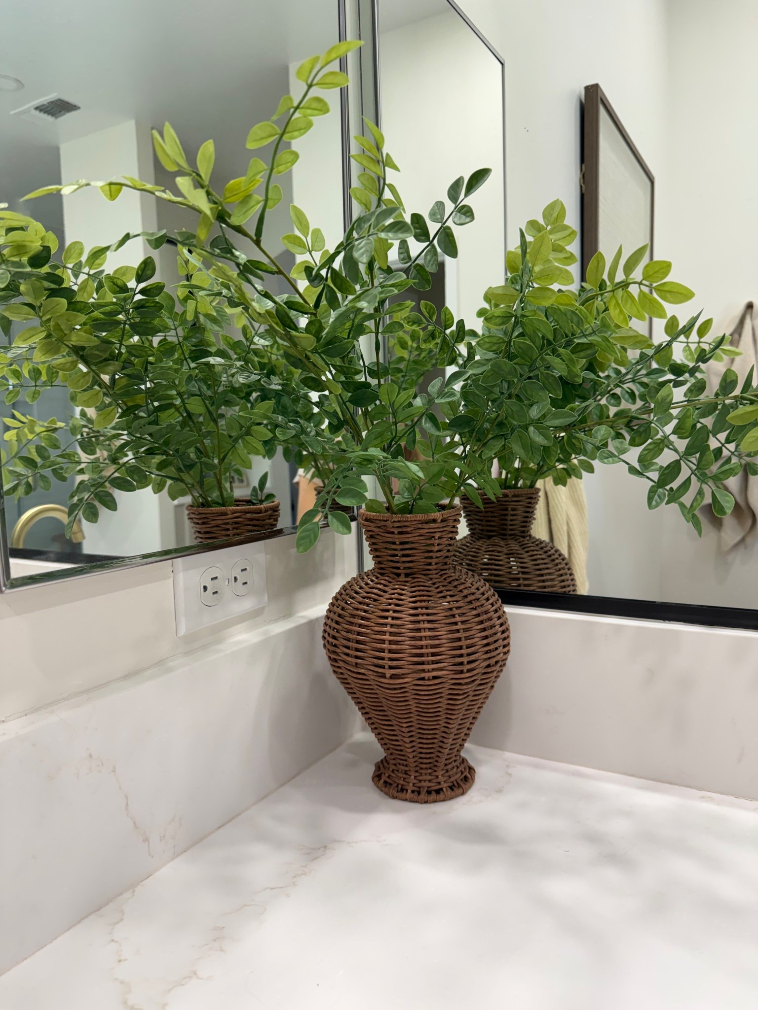 Cute spring stems and rattan vase 

Florals | spring decor 

#LTKHome