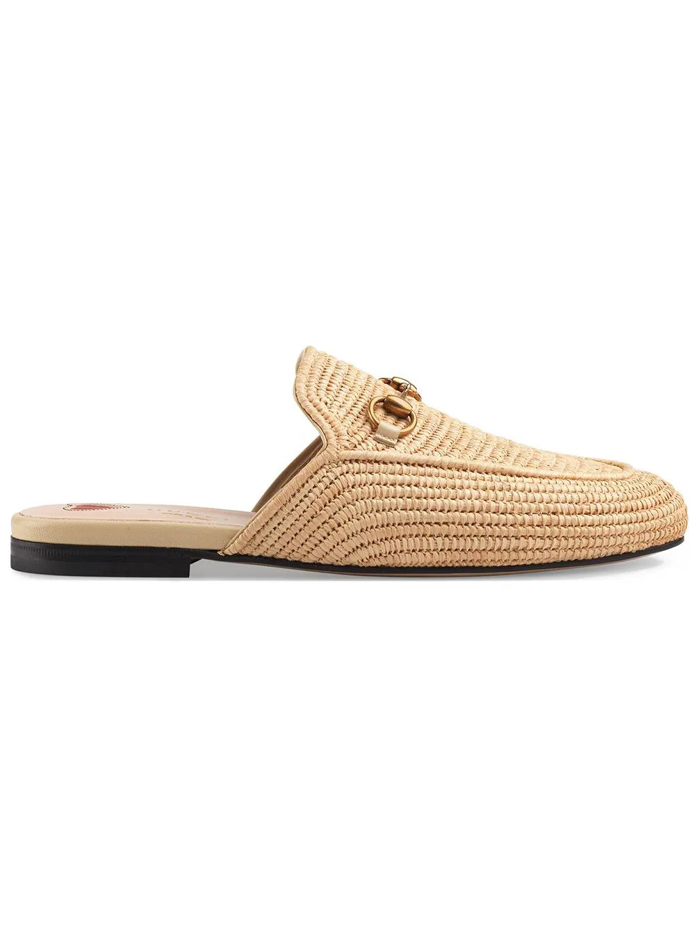 Gucci Princetown raffia slippers - Neutrals | FarFetch US
