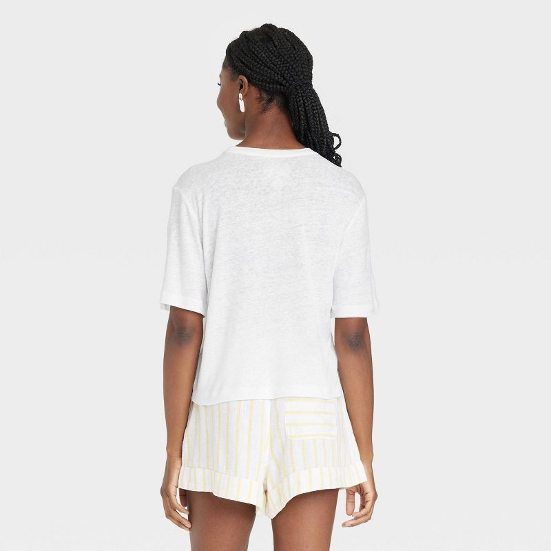 Women's Linen Boxy Short-Sleeve T-Shirt - Universal Thread™ | Target