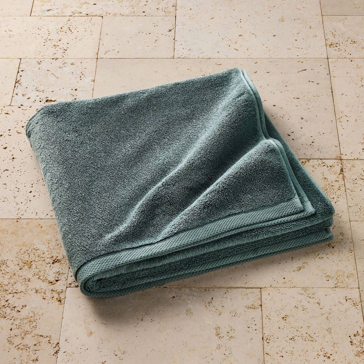 Organic Bath Sheet Dark Teal Blue - Casaluna™: Heavyweight Organic Cotton, Low Lint, GOTS & OEK... | Target