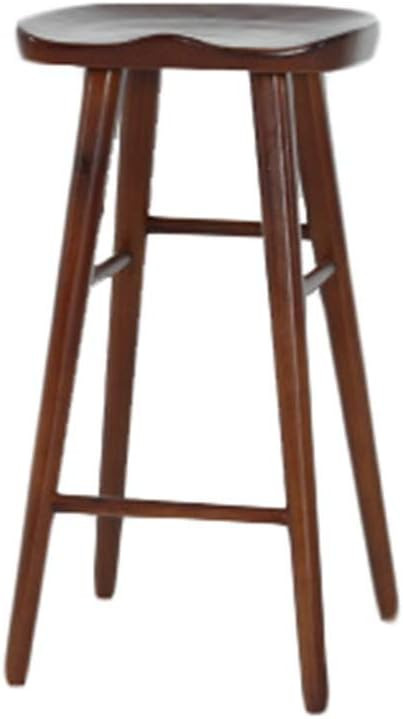 BAR STOOL RENRUIRUI Solid Wood Trapezoidal Chair Foot Solid Wood Seat Cushion with Footrest Bar R... | Amazon (US)
