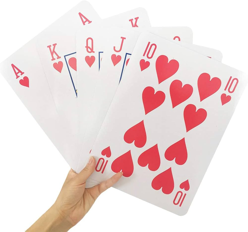 Yuanhe Jumbo Giant Playing Card Deck, 8X11 Inch Large Oversized Playing Cards, Super Big Game The... | Amazon (US)