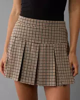 AE Pleated It Knit Plaid Skort | American Eagle Outfitters (US & CA)