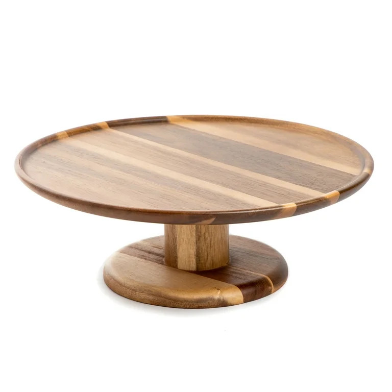 Better Homes & Gardens Acacia Wood Round Cake Stand - Walmart.com | Walmart (US)