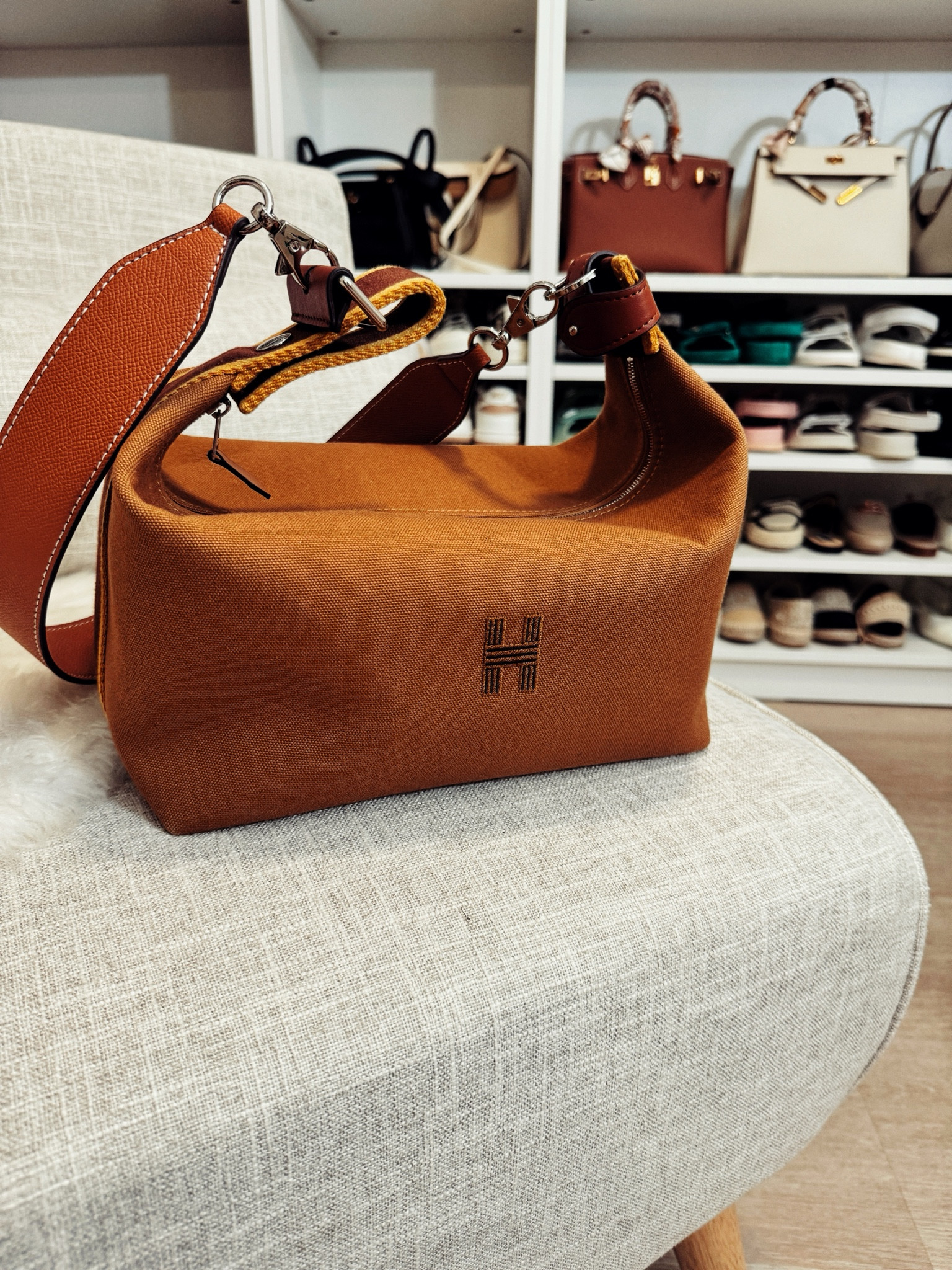Converting the hermes bride a brac bag into a shoulder bag 