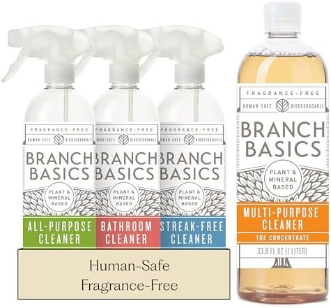 Branch Basics Cleaning Essentials Kit: All Purpose, Glass and Bathroom Cleaner - Concentrate (33.... | Amazon (US)