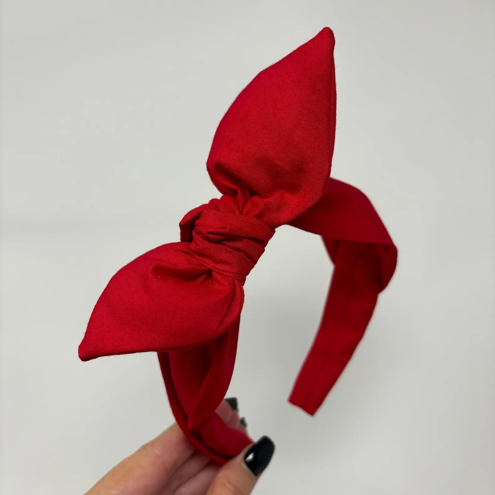 Solid Red Bow Band Headband Gifts for Her Solid Red Color Bow | Etsy (Global)