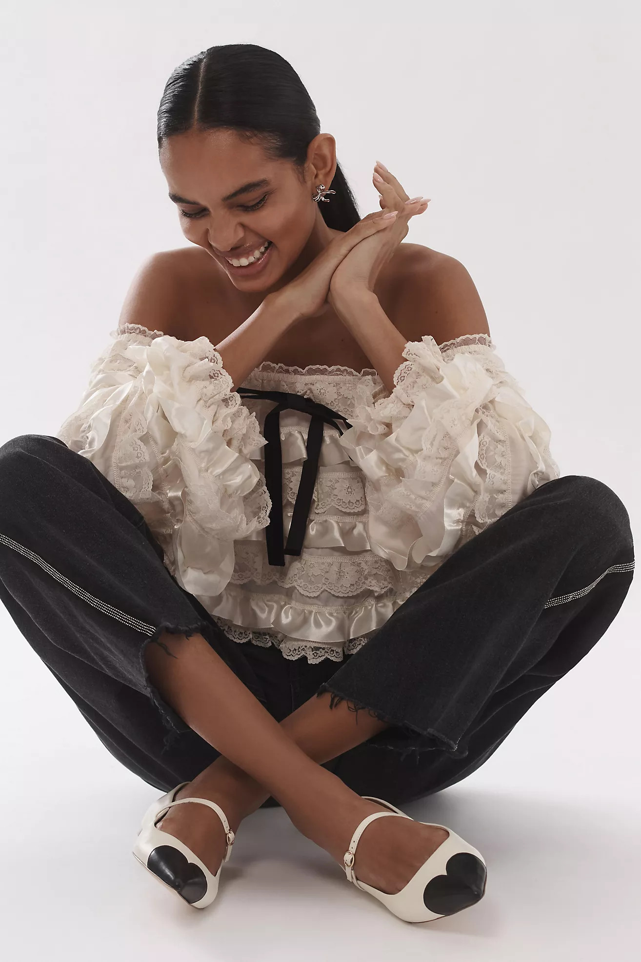 Maeve Heart Toe Mary Jane Flats | Anthropologie (US)