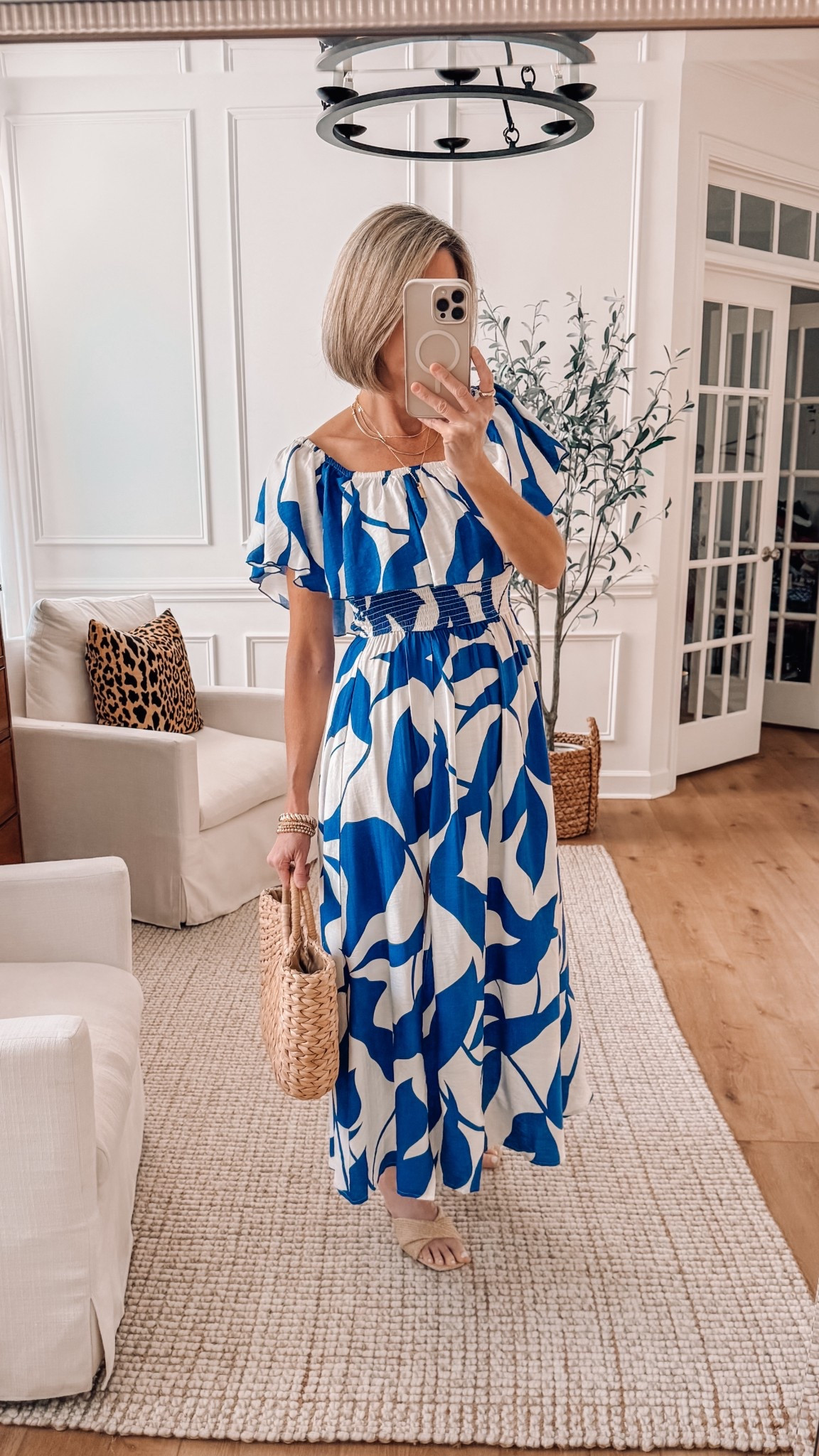 Blue and white will forever have my heart 💙🤍 This breezy off (or on) the shoulder maxi is giving effortless resort vibes. It has a smocked waist and flowy fit. Perfect for spring events, beach dinners, or vacation nights. Paired with neutral wedges and a woven bag for an easy, polished look. 🌿✨ 

blue and white maxi dress | off the shoulder dress | smocked waist maxi | spring maxi dress | resort wear dress | vacation outfit idea | beach vacation dress | spring break outfit | summer wedding guest dress | flowy maxi dress | statement print dress | lightweight summer dress | Cupshe dress | brunch outfit idea | coastal style dress | woven bag outfit | neutral sandals outfit | flattering maxi dress | feminine spring style | vacation ready look | chic spring outfit

#LTKSeasonal #LTKootd #LTKTravel