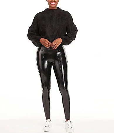 Spanx SPANXshape� Faux Leather Patent Leggings - S | Dillard's