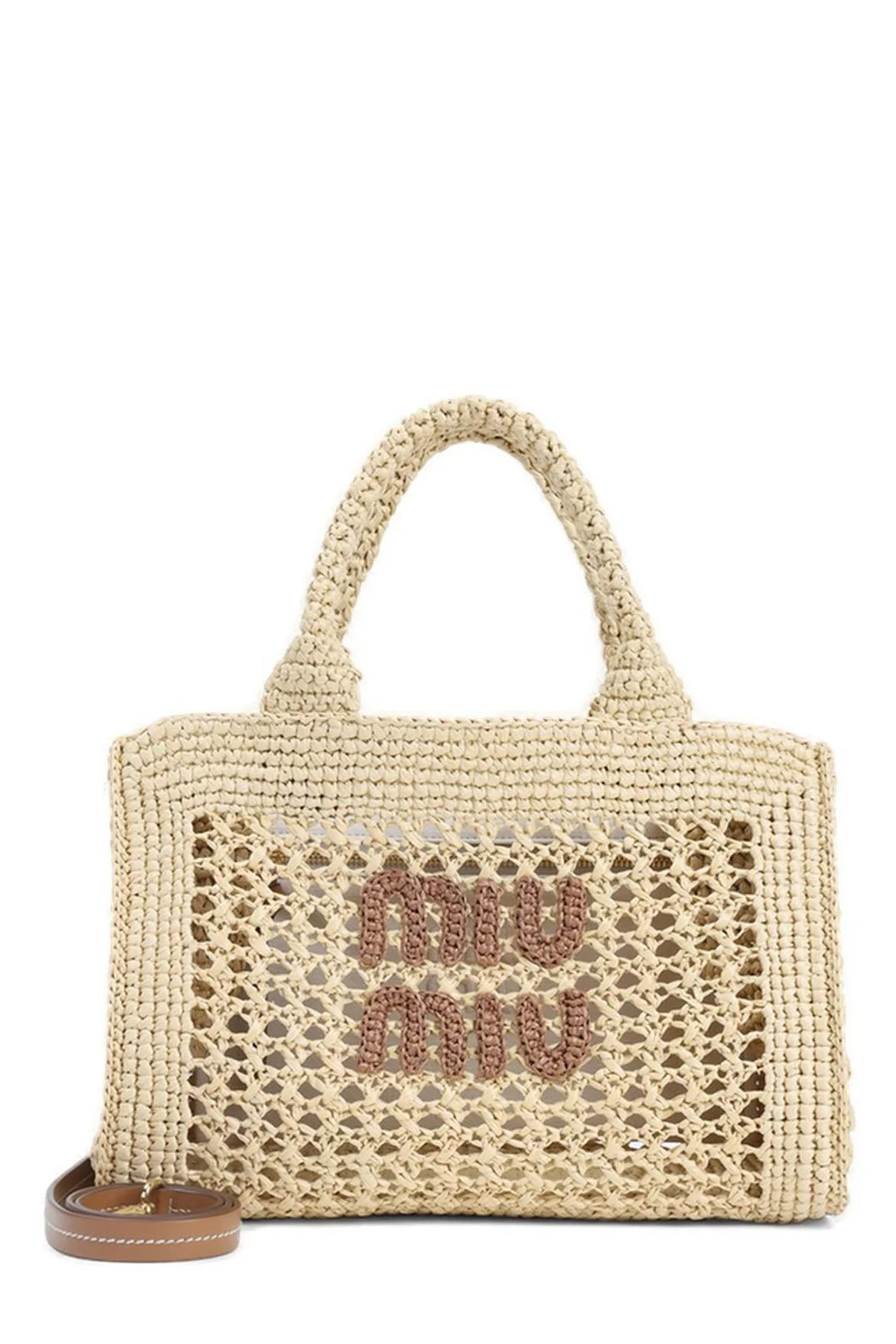 Miu Miu Crochet-Knitted Top Handle Bag | Cettire Global
