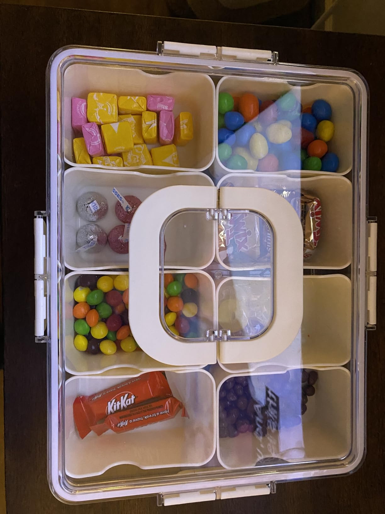 TCHZA Snackle Box Container, Dishwasher Safety - Divided Serving Tray with Lid and Handle, Charcu... | Amazon (US)