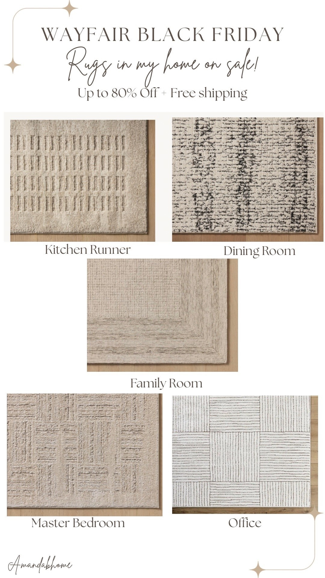 Rugs in my home on sale for Wayfair’s Black Friday deals!
@Wayfair #WayfairPartner #Wayfair 

#LTKHome #LTKSaleAlert