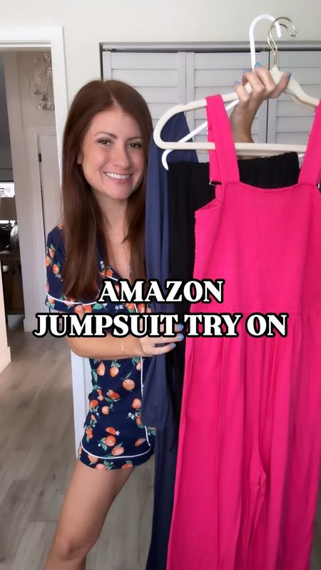 Amazon Jumpsuit Try On ✨🙌🏼 I’ve always looked a good one and done jumpsuit! If you are a jumpsuit girlie like me, you will love these comfy options! 

Follow me for more affordable fashion and Amazon finds! 

Wearing:
Small in all 3

Use code:
Long sleeve jumpsuit: 30M4KMQU for 30% off through 7/5
Off the shoulder  jumpsuit: 35VORBJE for 35% off through 7/7

#LTKStyleTip #LTKSaleAlert #LTKFindsUnder50