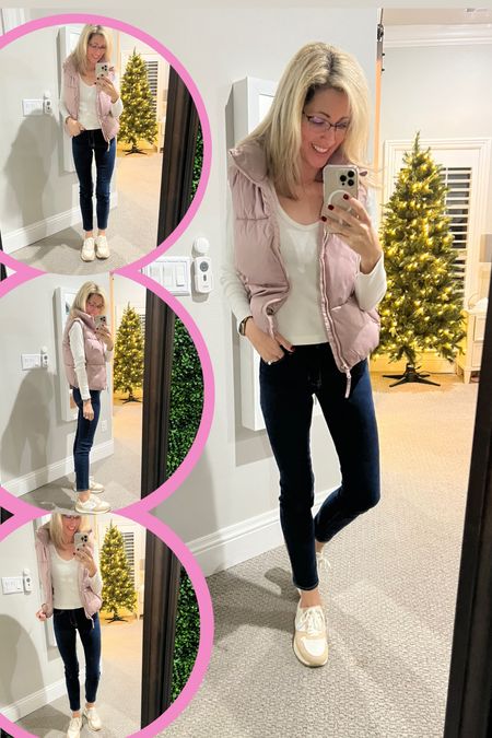 My absolute favorite puffer vest! I have it in three colors and I love the length!! Today I’m ready to mom it in style!

#LTKfindsunder50 #LTKsalealert #LTKstyletip