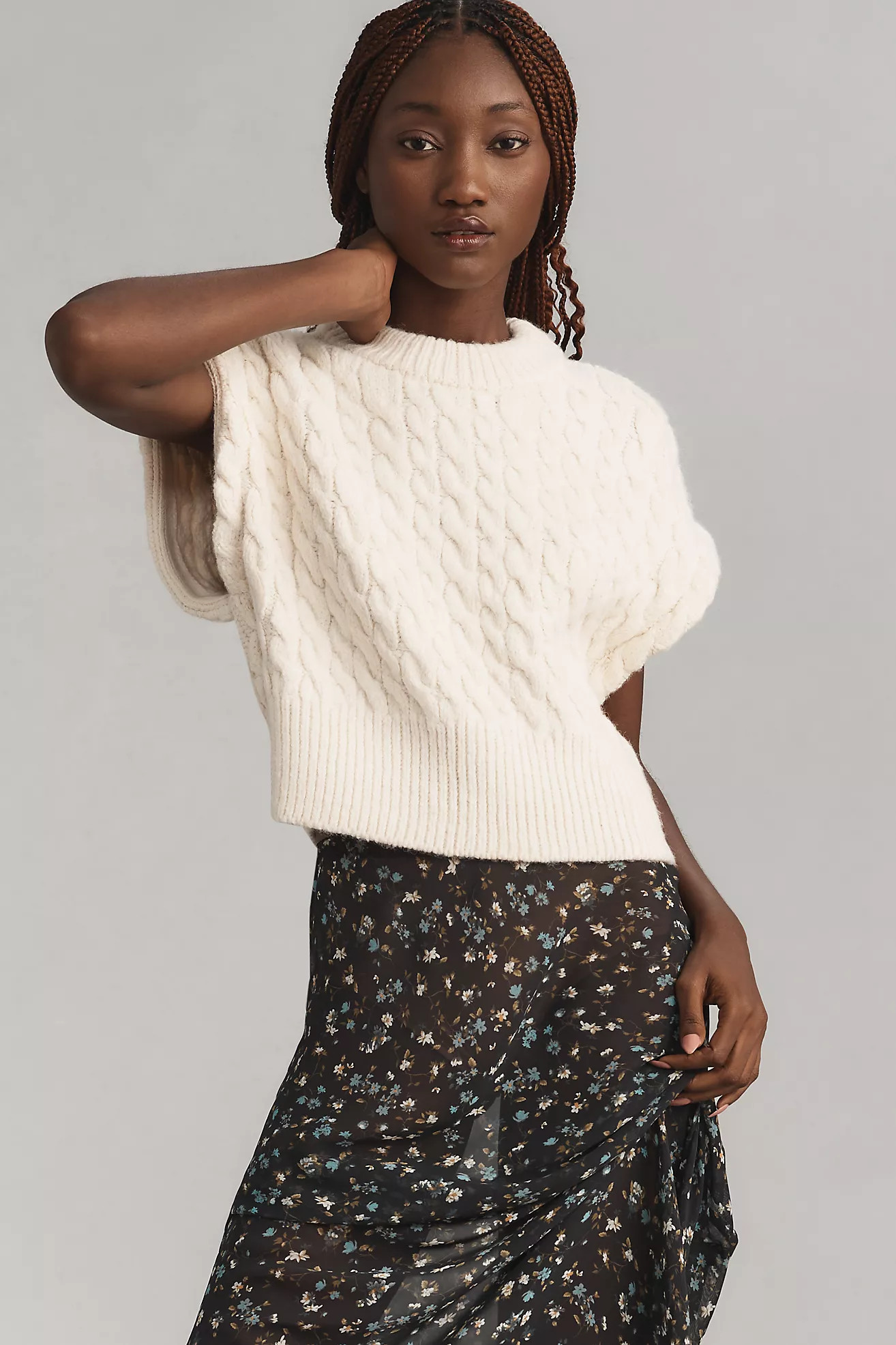 By Anthropologie Cable Muscle Sweater Tee | Anthropologie (US)