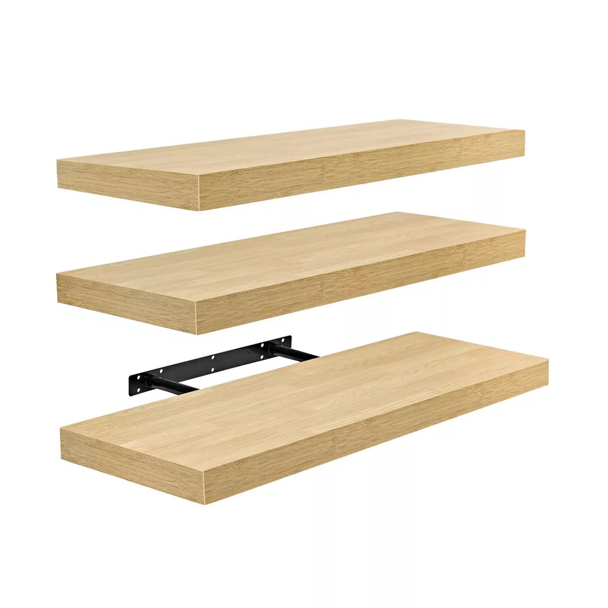Set of 3 (24"x9") Sorbus Rectangle Floating Shelves with Invisible Brackets - for Bedroom, Kitche... | Target