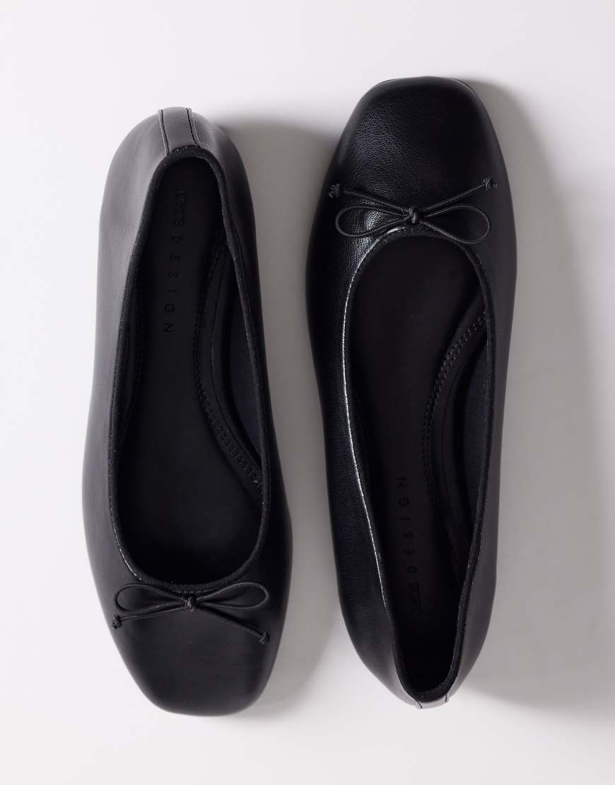 ASOS DESIGN Lion bow ballets in black | ASOS (Global)