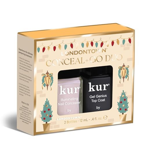 LONDONTOWN kur Pink Nail Conceal & Go Duo Set, Includes Pink Nail Illuminating Concealer & Gel Genius Top Coat, 2 Piece Set, 0.4 Fl Oz | Amazon (US)