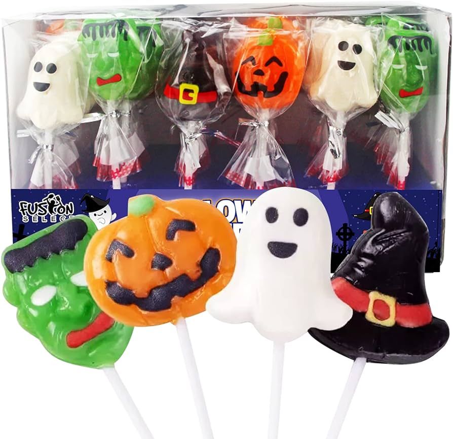 Fusion Select Halloween Candy Lollipops - Halloween Suckers - Trick or Treat Candies for Kids - F... | Amazon (US)