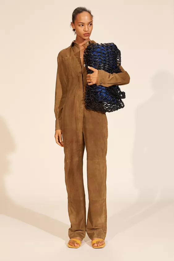 LIMITED EDITION LEATHER BRAIDED MAXI SHOPPER | Zara UK