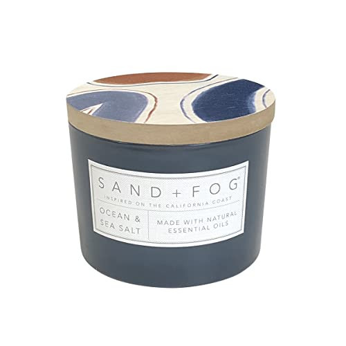Sand + Fog Scented Candle - Ocean & Sea Salt – Additional Scents and Sizes – 100% Cotton Lead-Free Wick - Luxury Air Freshening Jar Candles - Perfect Home Decor – 12oz | Amazon (US)