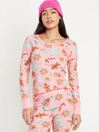 Printed Waffle Pajama Top | Old Navy (US)
