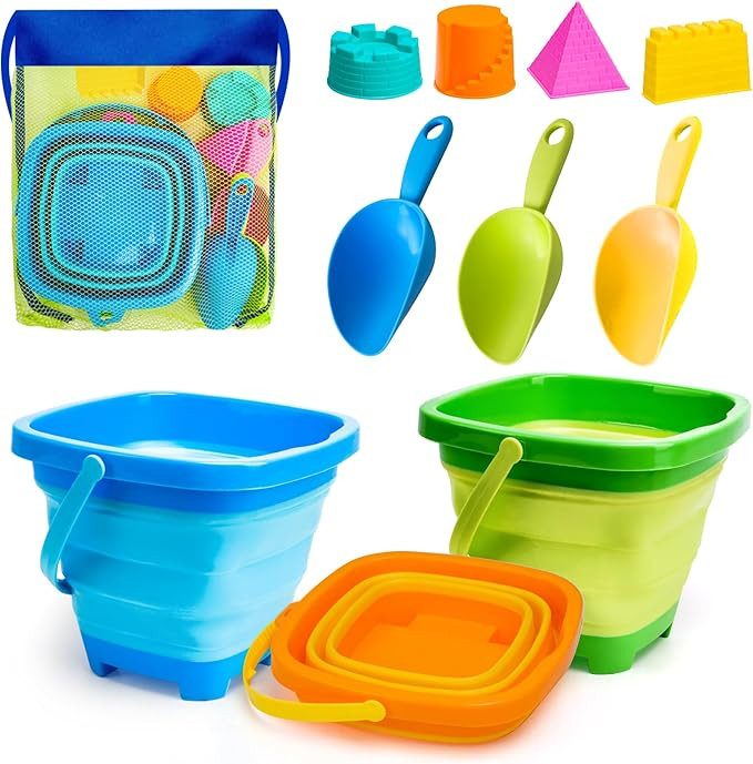 AuntyFey Collapsible Beach Toys Sand Toys for Toddlers 1-3, Beach Toy Sand Toy for Kids Ages 4-8,... | Amazon (US)
