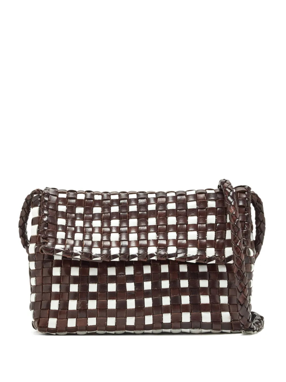 Loeffler Randall Vinnie woven-leather mini crossbody bag - Brown | Farfetch Global