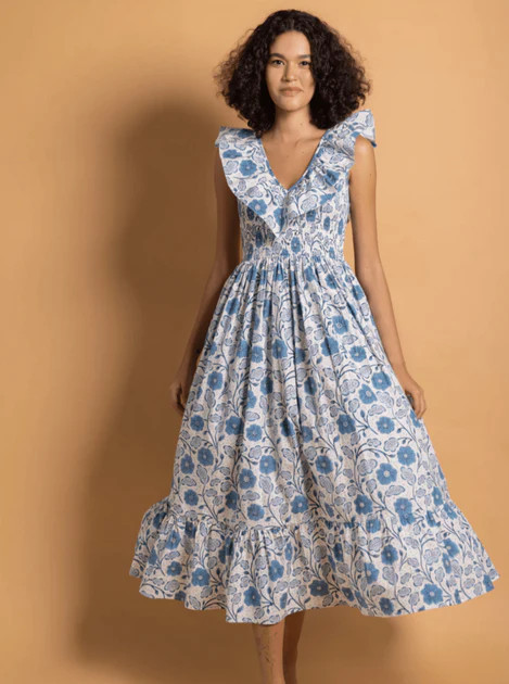 Daydress | Birdie Dress in Blue Poppies | Beau & Ro