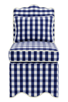 Scallop Linen Blend Slipper Chair | Anthropologie (US)