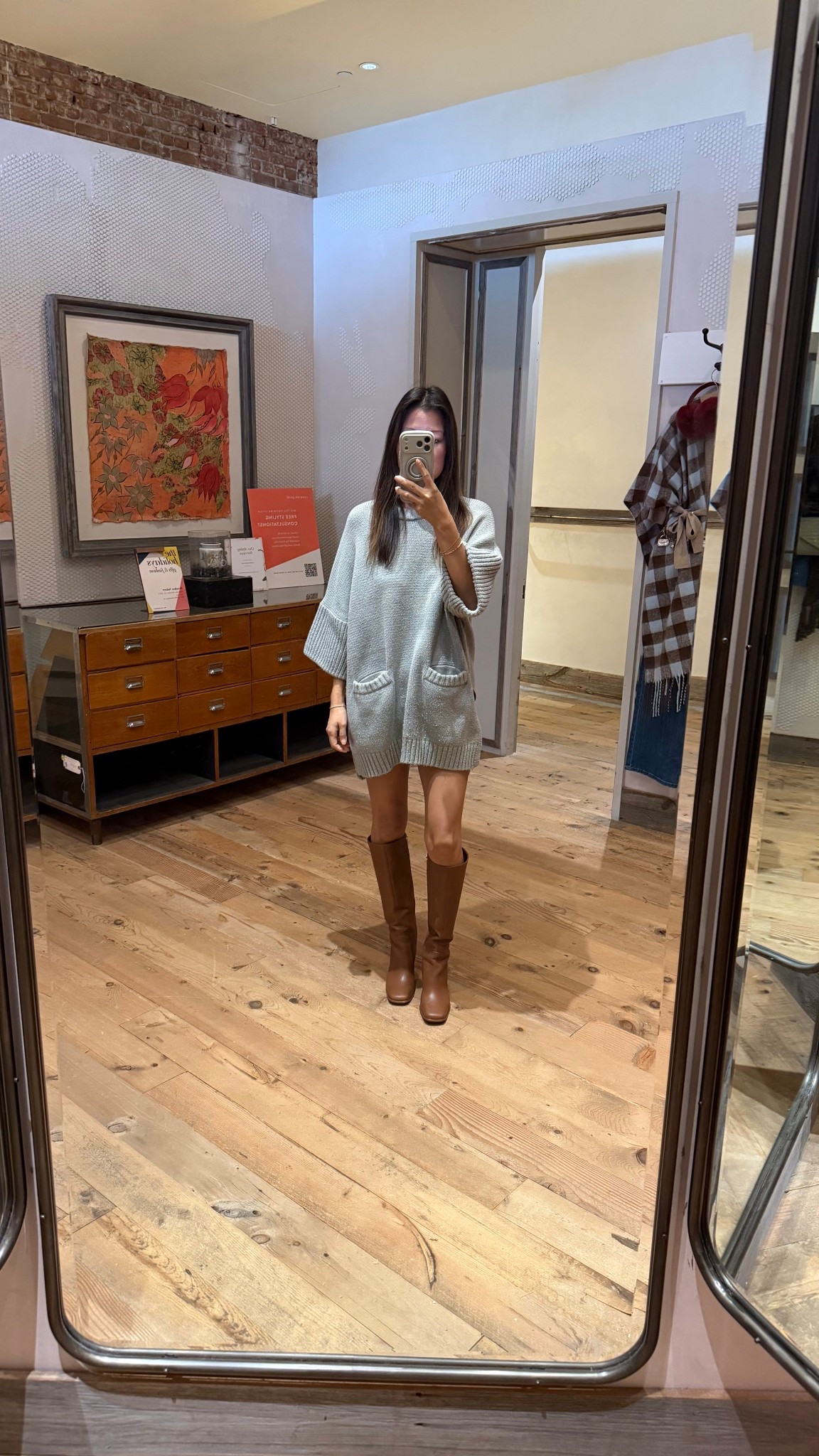 The comfiest sweater dress moment 🤍 easy, cozy, and so cute with tall boots for fall! 

#LTKStyleTip #LTKFindsUnder100 #LTKHome