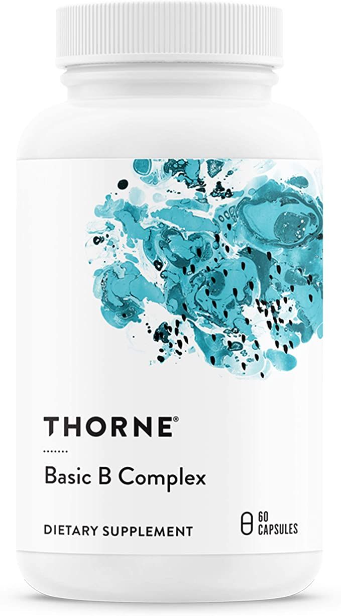 Thorne Basic B-Complex - Tissue-Ready Vitamin B Complex Supplement with Choline - Supports Cellul... | Amazon (US)